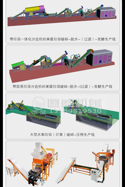 水果垃圾破碎壓榨生產(chǎn)(chǎn)線