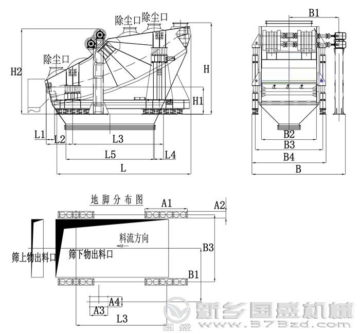 香蕉振動(dòng)篩結(jié)(jié)構(gòu)(gòu)圖